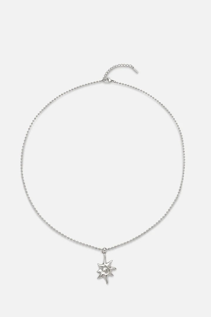 Carlos | Mannen zilveren zon ketting