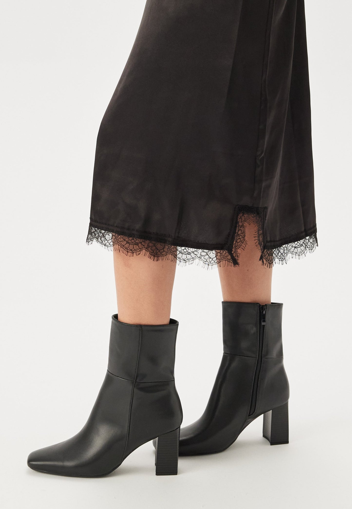 Dames leren Enkellaarsjes | Zwart | Elegant Design Met Rits