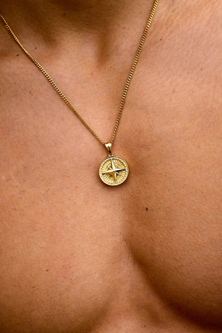 Davies | Mannen gouden kompas ketting