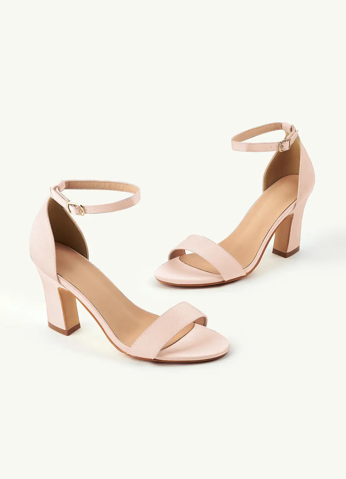 Dames Sandaal Blush Roze | Blokhak | Enkelbandje | Suède