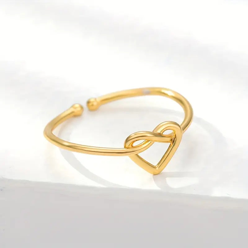 Mora | Dames ring met hart en infinity symbool | Goudkleurig