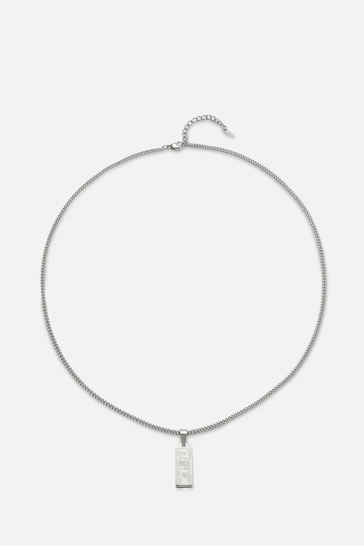 Alex | Mannen ziveren biljet ketting