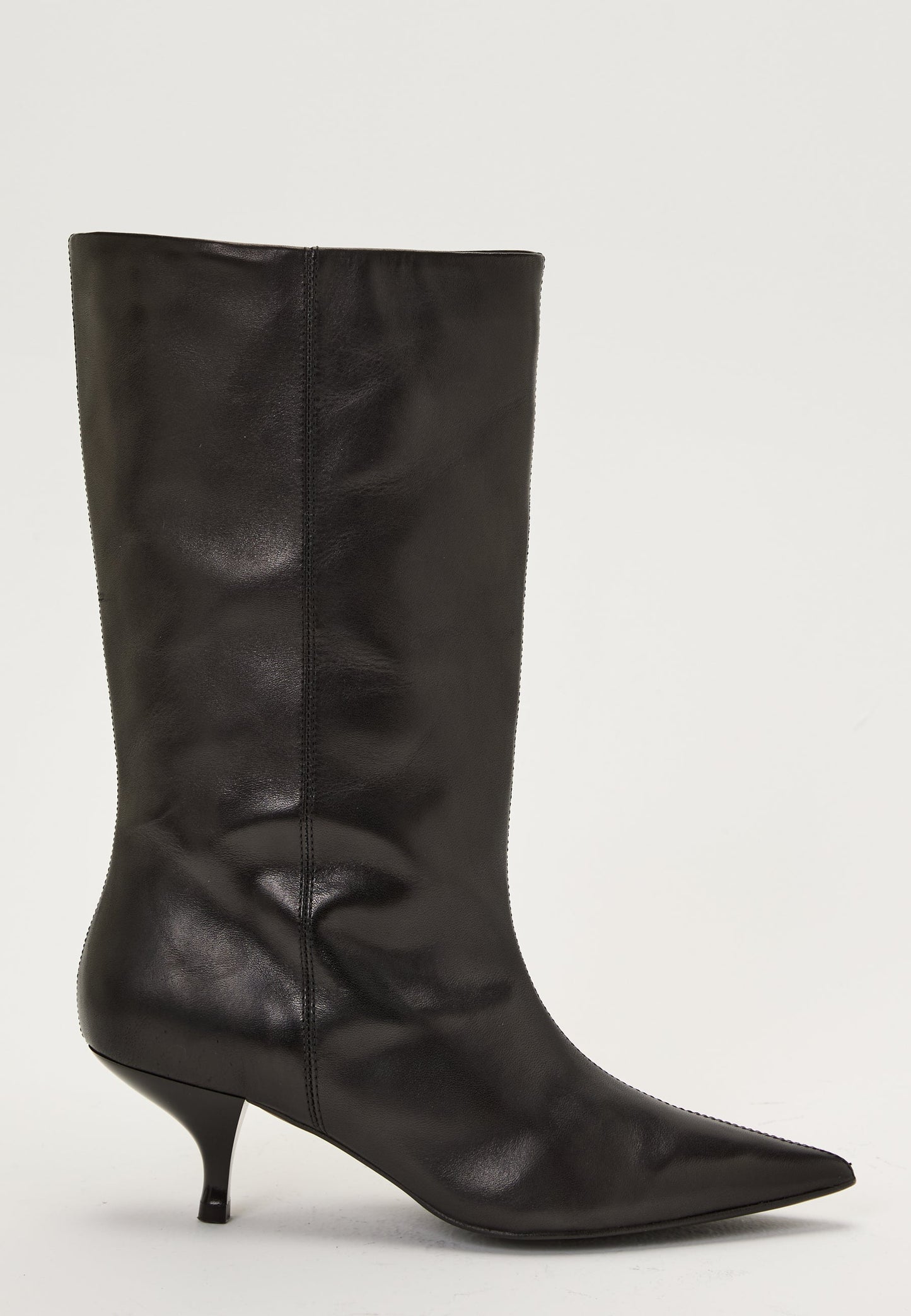Dames leren Mid-knee Laars | Hakken | Stijlvol Ontwerp