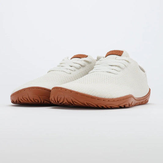 Barefoot Yoga Shoes | Flexible Sole | White with Terracotta Sole