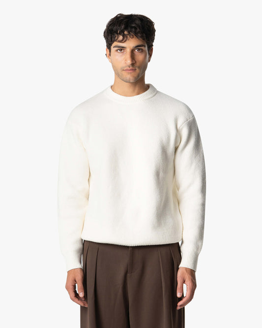 Gebreide Crewneck Trui Heren | Wolmix | Minimalistisch Design