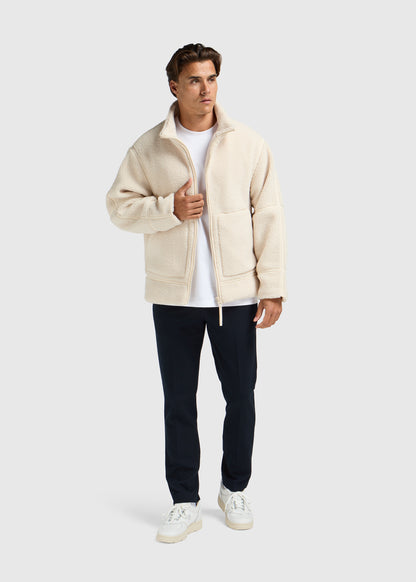 Heren Jas | Fluffy teddy | Wit