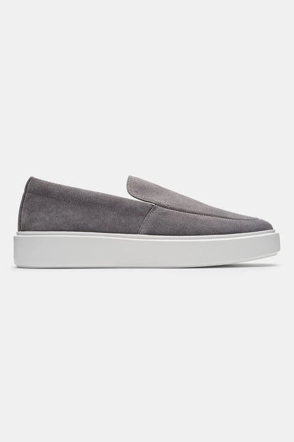 Heren Loafers | Grijs Suède | Dikke Witte Zool & Luxe Comfort