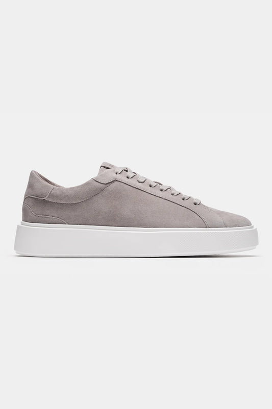Herensneakers | Lichtgrijs Suède | Minimalistisch & Luxe met Witte Zool