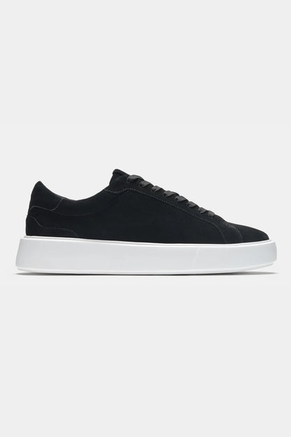Herensneakers | Zwart Suède | Minimalistische Luxe met Witte Zool