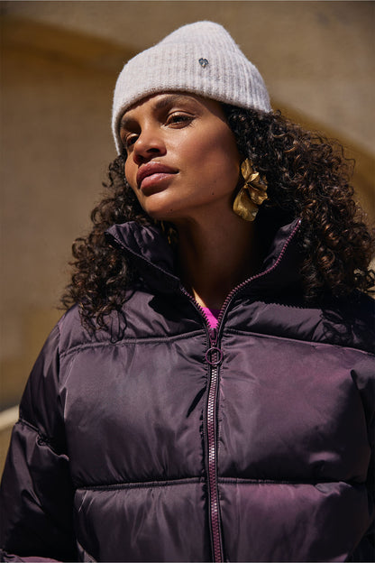 Dames Puffer Jas Kort | Bordeaux | Warme Winterjas