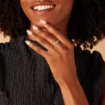 Maya | Vrouwen twee kleur ring | Goud en Zilverkleurig