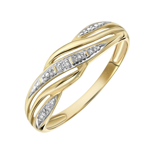 Maya | Vrouwen twee kleur ring | Goud en Zilverkleurig