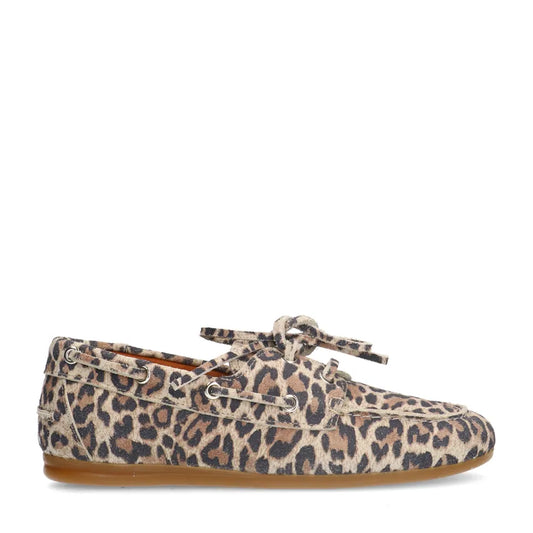 Dames Bootschoenen Suède | Luipaardprint | Instappers met Veters