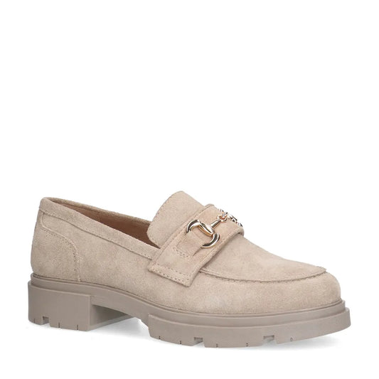 Dames Loafers Taupe | Chunky Zool | Suède Look