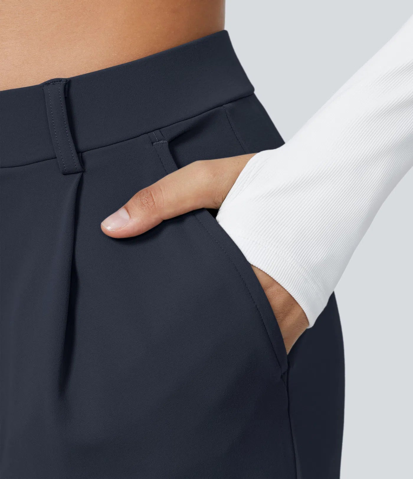 Dames Wide Leg Pantalon | Donkerblauw | Hoge Taille & Comfortabele Pasvorm