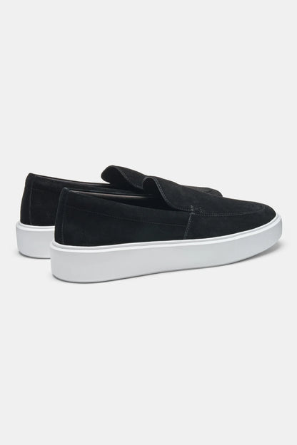 Heren Loafers | Zwart Suède | Dikke Witte Zool & Luxe Comfort