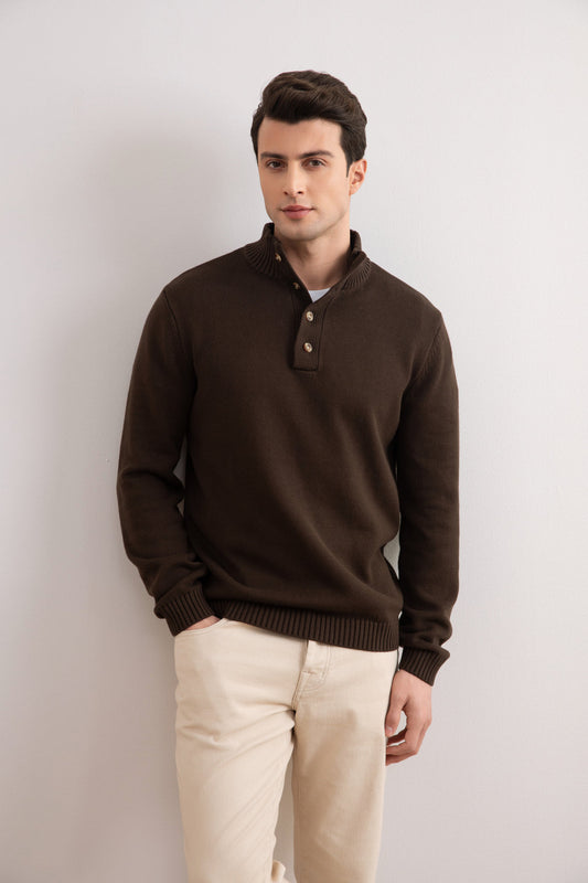 Brown Winter Knit Sweater