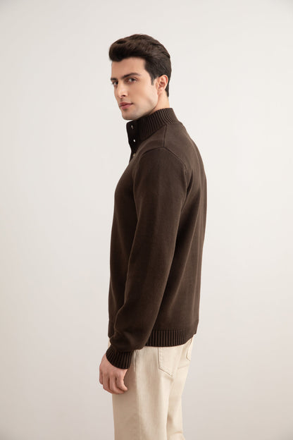 Brown Winter Knit Sweater