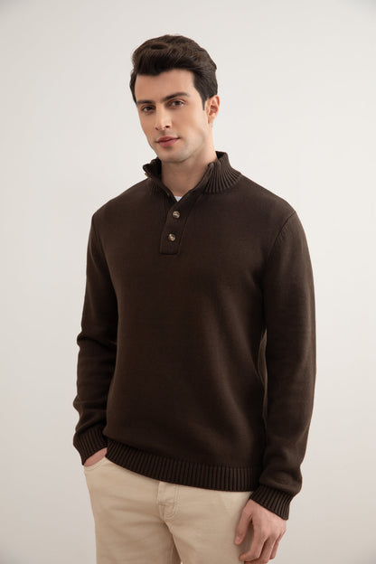 Brown Winter Knit Sweater