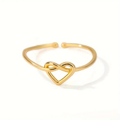 Mora | Dames ring met hart en infinity symbool | Goudkleurig
