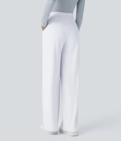 Dames Wide Leg Pantalon | Wit | Hoge Taille & Elegante Pasvorm