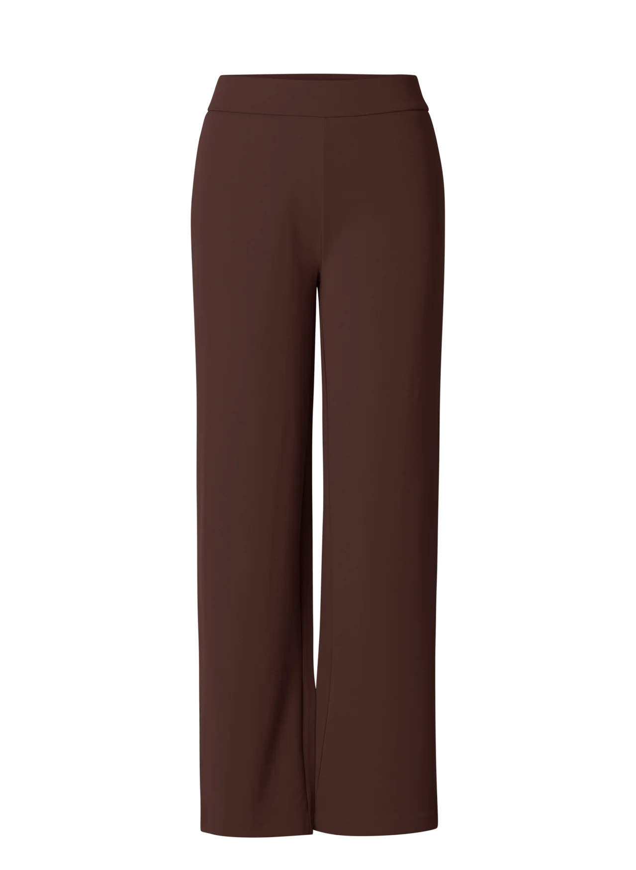 Dames Broek Donkerbruin | Wijde Pijpen | Hoge Taille | Elegant Comfort