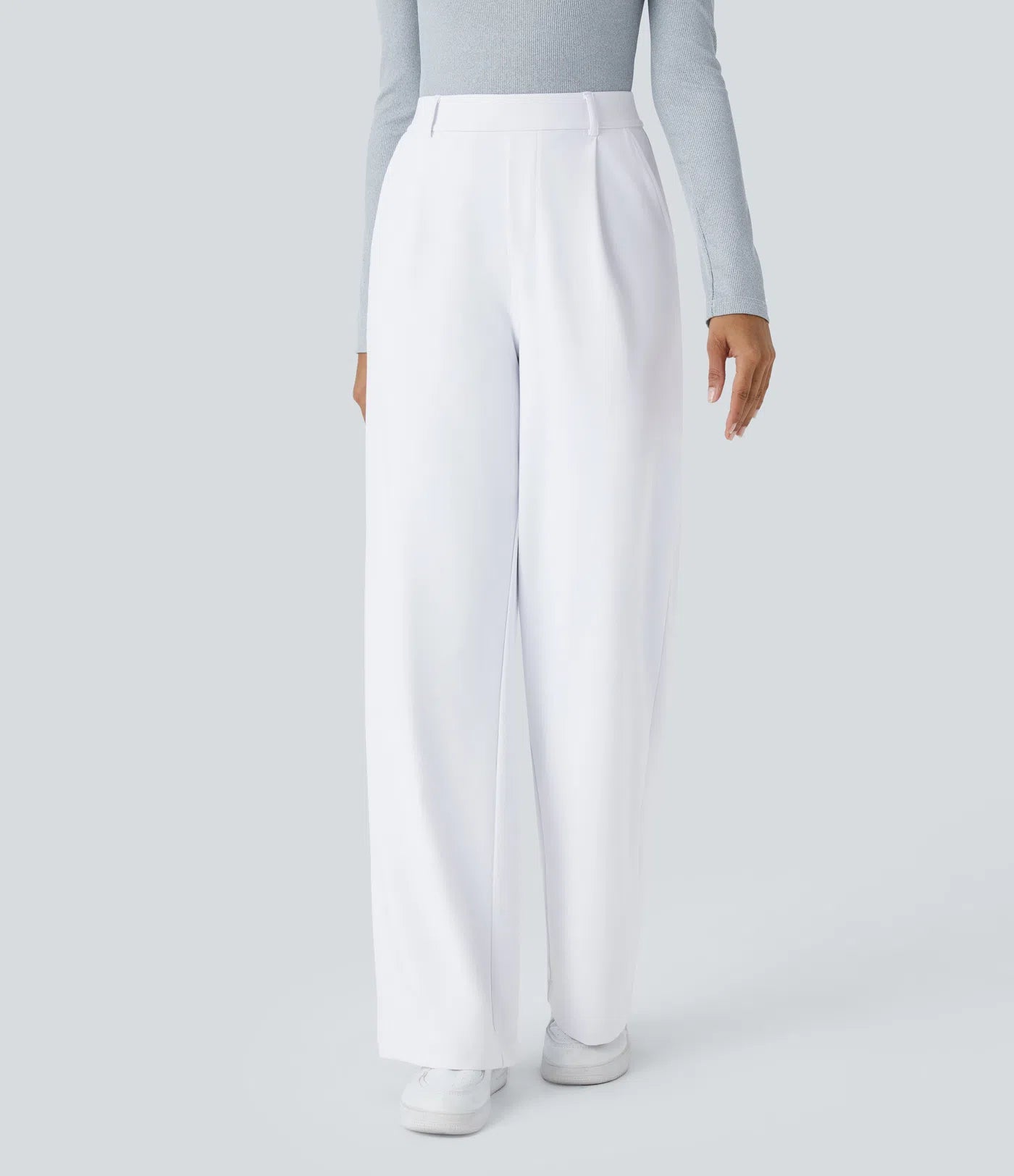 Dames Wide Leg Pantalon | Wit | Hoge Taille & Elegante Pasvorm
