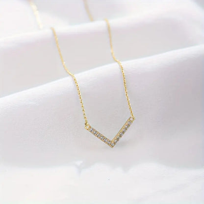 Vero | Dames v-vorm ketting | Goud