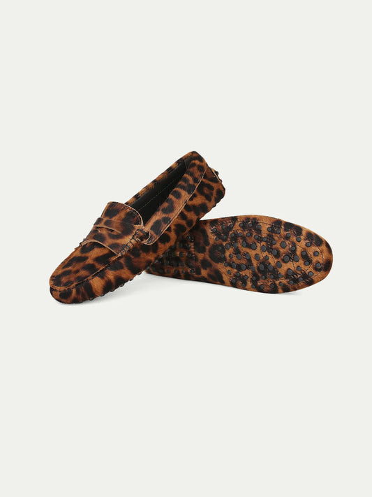 Dames Loafers | Luipaard Print | Luxe Slip-On Schoenen