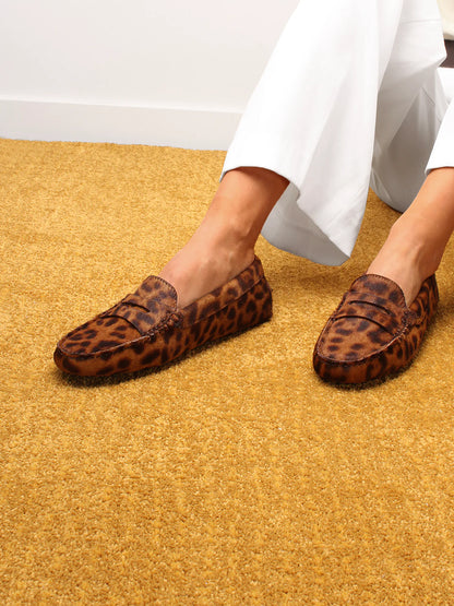 Dames Loafers | Luipaard Print | Luxe Slip-On Schoenen