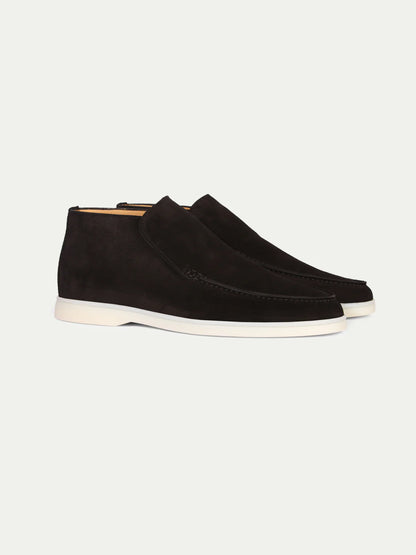 City Loafers Heren Zwart Suède | Luxe Italiaanse Instappers Zonder Veters
