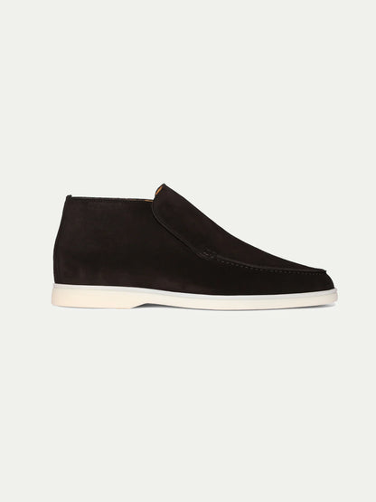City Loafers Heren Zwart Suède | Luxe Italiaanse Instappers Zonder Veters