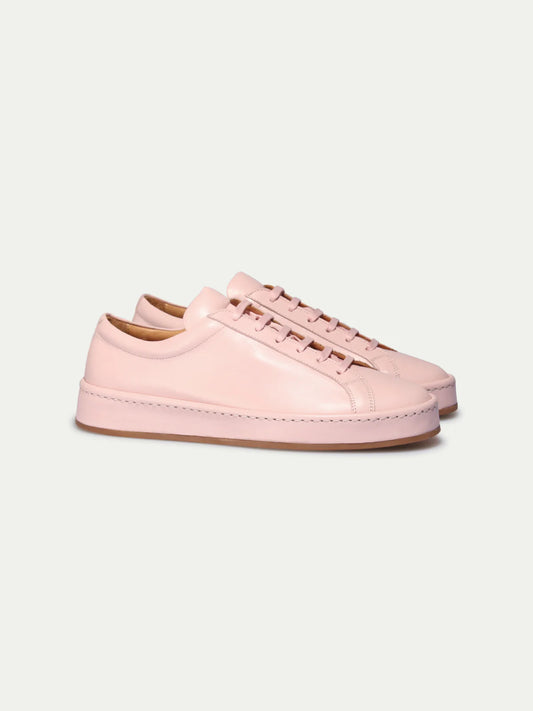 Dames Sneakers | Roze Nappa Leer | Stijlvolle Lage Sneakers