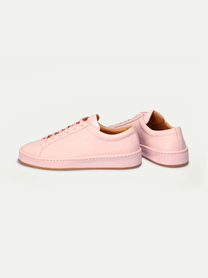 Dames Sneakers | Roze Nappa Leer | Stijlvolle Lage Sneakers