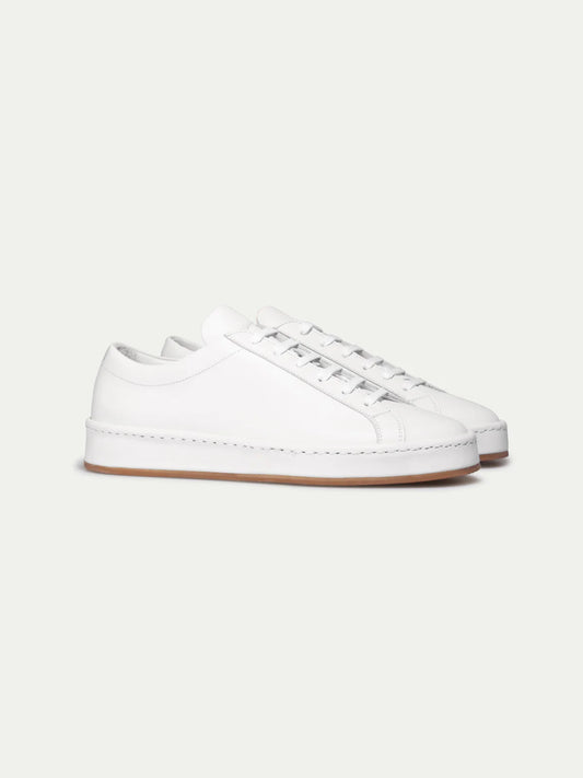 Dames Sneakers | Wit Nappa Leer | Comfortabele Lage Sneakers