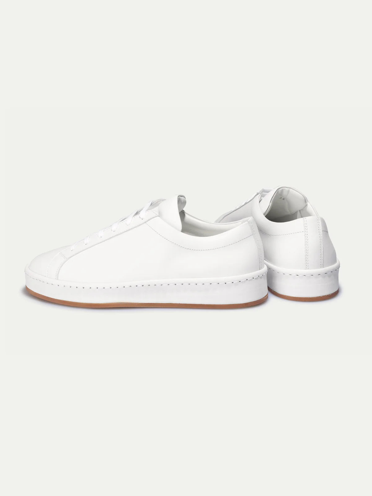 Dames Sneakers | Wit Nappa Leer | Comfortabele Lage Sneakers