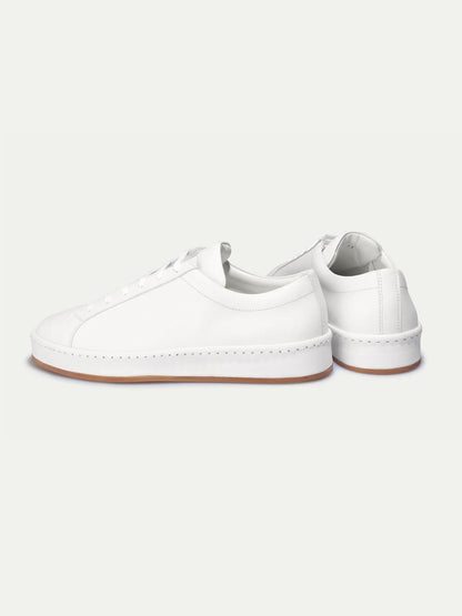 Dames Sneakers | Wit Nappa Leer | Comfortabele Lage Sneakers