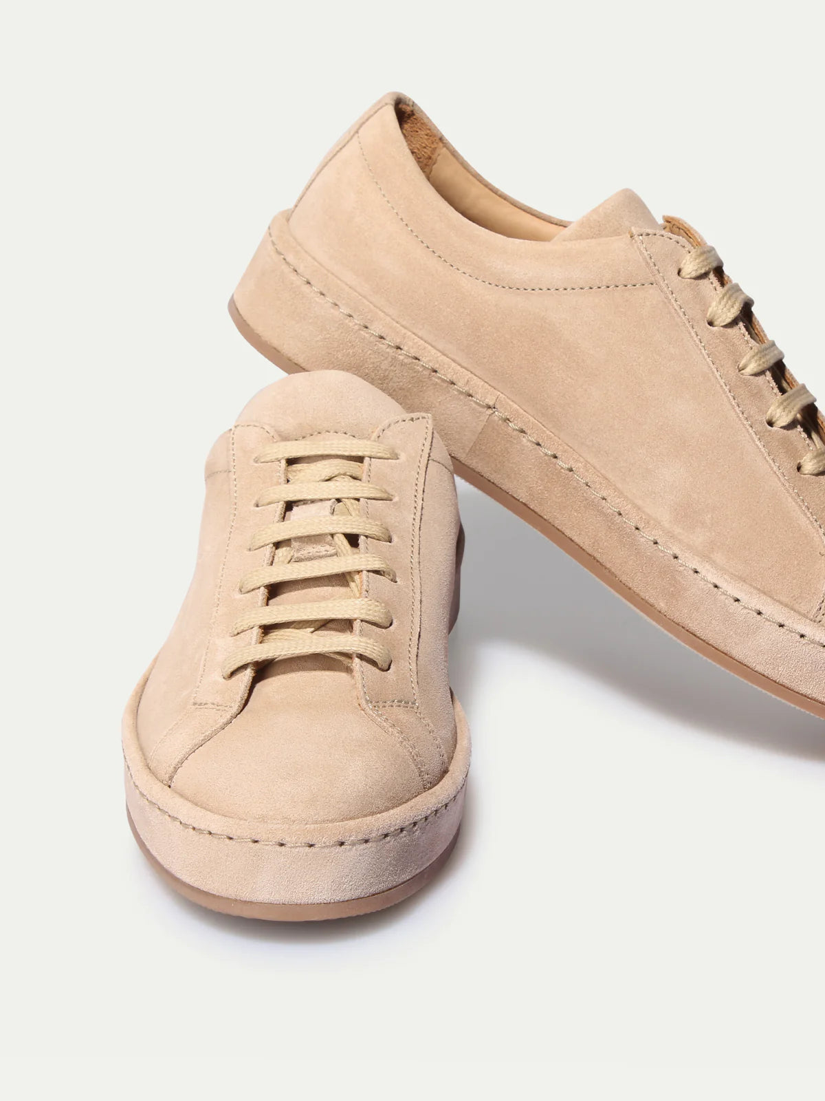Dames Sneakers | Beige | Suède | Comfortabele Lage Sneakers