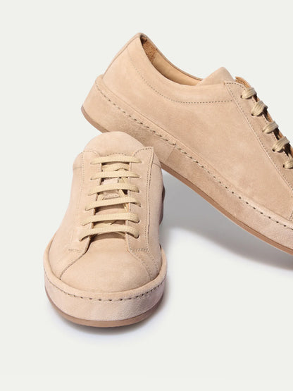 Dames Sneakers | Beige | Suède | Comfortabele Lage Sneakers