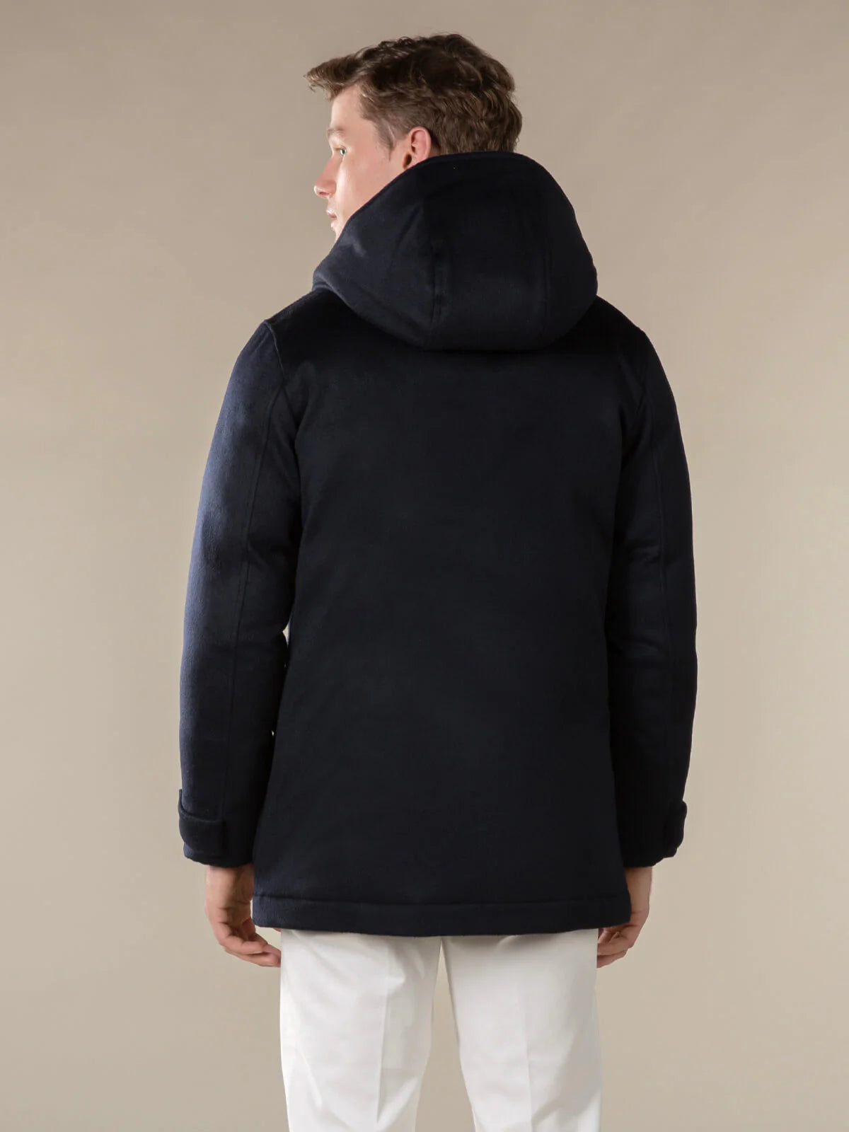 Heren Winterjas Donkerblauw | Gewatteerde Capuchon | Stijlvol & Warm