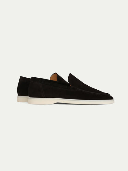Yacht Loafers Heren | Zwart Suède | Luxe Italiaanse Instappers Zomer