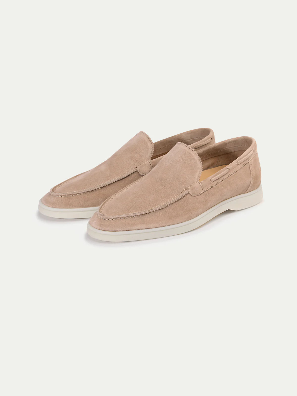 Yacht Loafers Heren | Beige Suède | Luxe Italiaanse Instappers Zomer