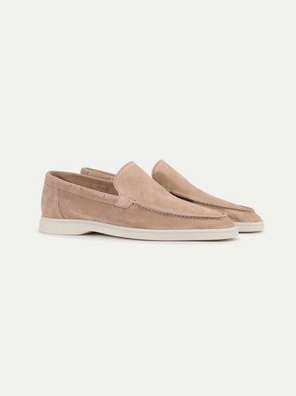 Yacht Loafers Heren | Beige Suède | Luxe Italiaanse Instappers Zomer
