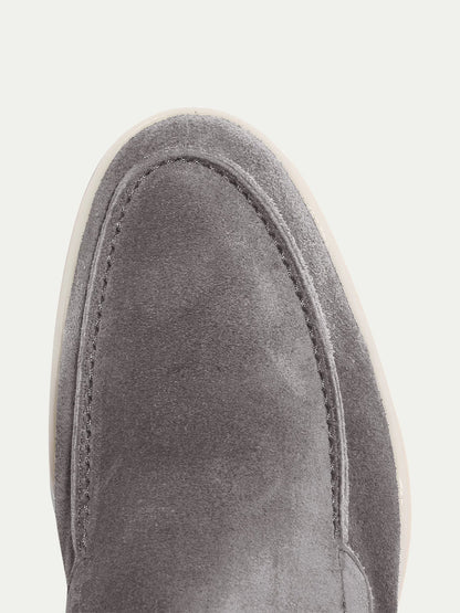 Yacht Loafers Heren | Grijs Suède | Lichte Zomer Instappers