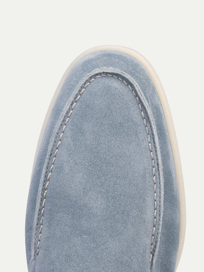 Lichtblauwe Suède Loafers Heren | Yacht Light Blue | Instappers Zomerschoenen