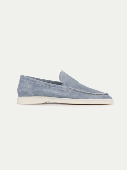 Lichtblauwe Suède Loafers Heren | Yacht Light Blue | Instappers Zomerschoenen