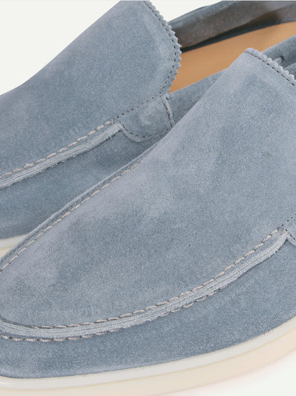 Lichtblauwe Suède Loafers Heren | Yacht Light Blue | Instappers Zomerschoenen