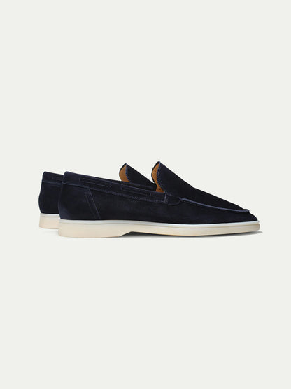 Yacht Loafers Heren | Donkerblauw Suède | Italiaanse Zomerschoenen