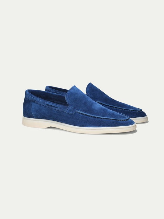 Ultramarine Suède Loafers Heren | Luxe Instapschoenen Zonder Veters | Yacht Loafer Stijl