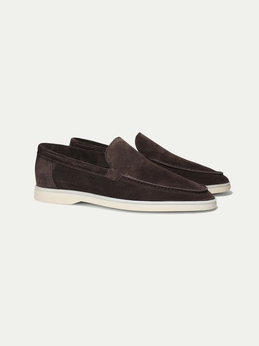 Yacht Loafers Heren | Warmgrijs Suède | Gemaakt in Italie